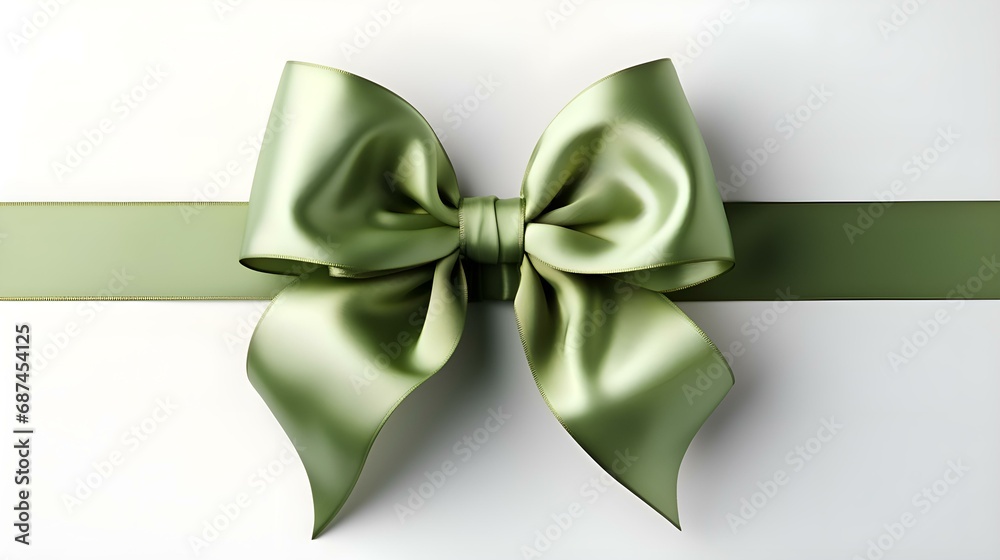Green gift bow on a white background: postcard, screensaver, layout, congratulations, holiday, gift, surprise, bright, big (Ai) Green gift bow on a white background: postcard, screensaver, layout, congratulations, holiday, gift, surprise, bright, big (Ai)