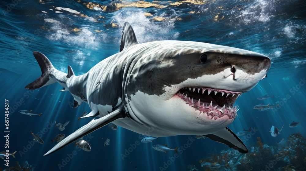 Naklejka premium A massive marine animal