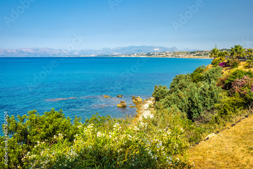 Fototapeta Naklejka Na Ścianę i Meble -  Coast at the Castellammare del Golfo in Sicily, Italy, Europe.