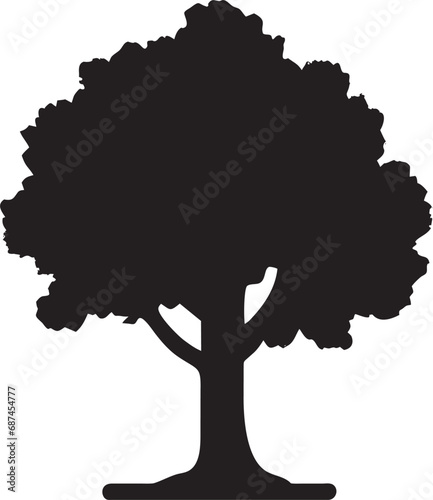 tree with many leaves  pictogram