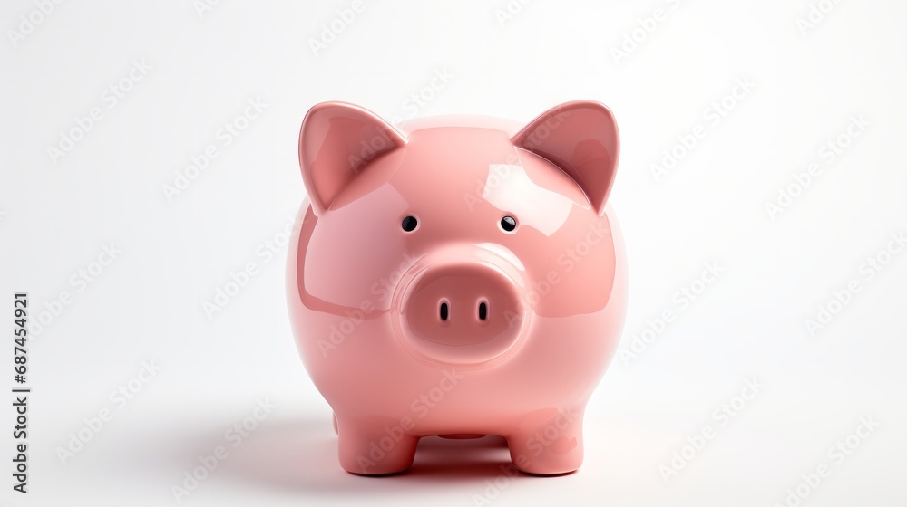 A piggy bank isolated on a white background