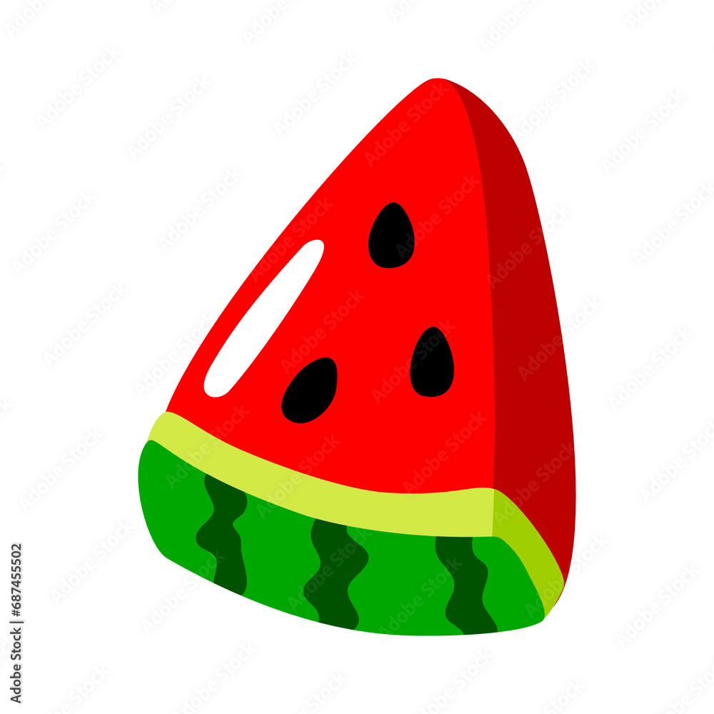 watermelon cut into pieces Fruit with red flesh, green peel. Flat style. watermelon cut into pieces Fruit with red flesh, green peel. Flat style.