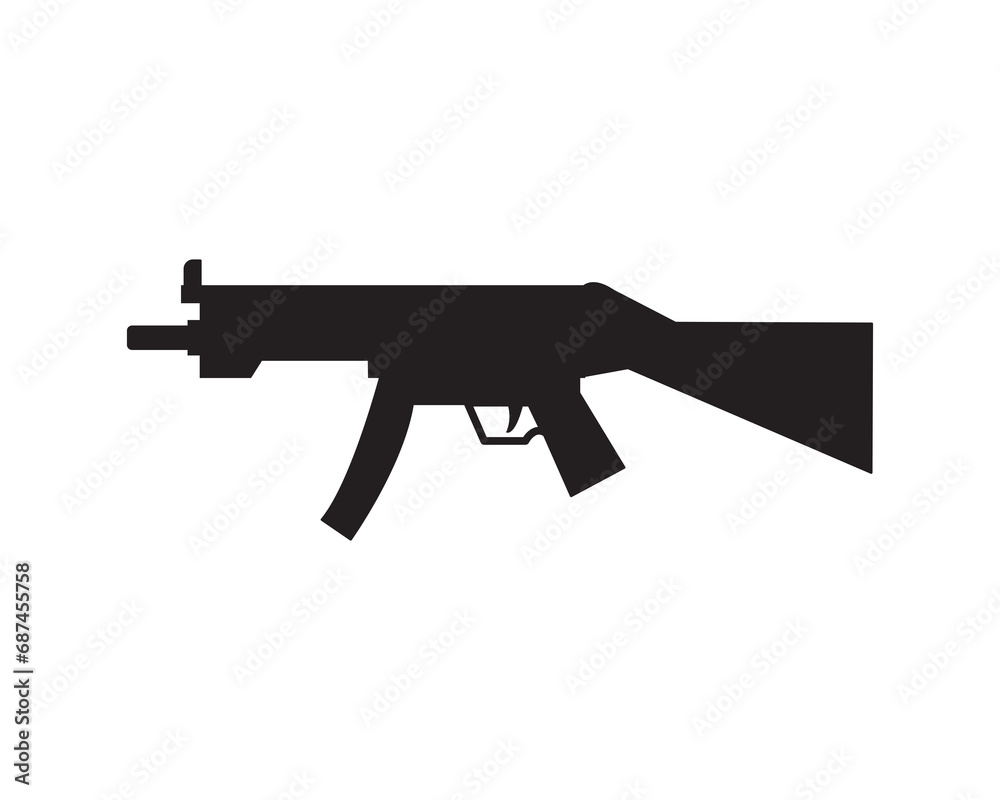 Machine gun icon vector symbol design illustration