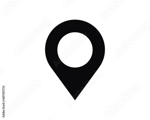 Location pin icon vector symbol design illustration