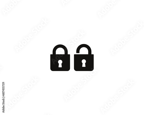 Lock safety icon vector symbol design illustration