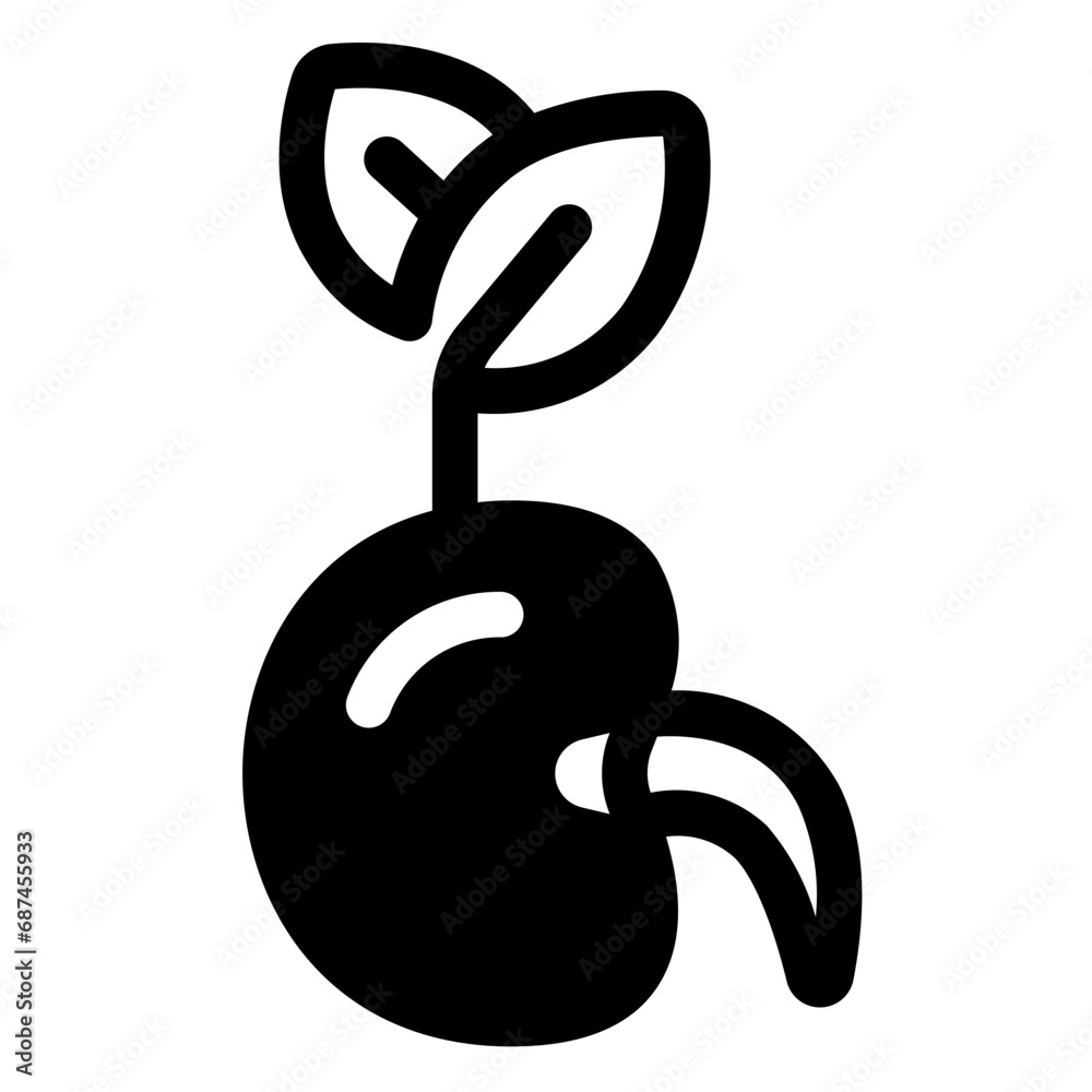 Obraz premium Seed Glyph Icon
