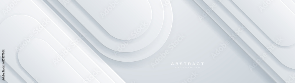 White abstract curved round corner rectangle geometric pattern background. 3d minimal trendy clean geometry banner. Luxury background. Vector illustration White abstract curved round corner rectangle geometric pattern background. 3d minimal trendy clean geometry banner. Luxury background. Vector illustration