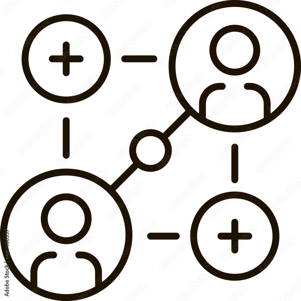 social connection line icon symbol illustration social connection line icon symbol illustration