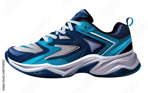 Athletic Excellence in Agile Footwear on a White or Clear Surface PNG Transparent Background
