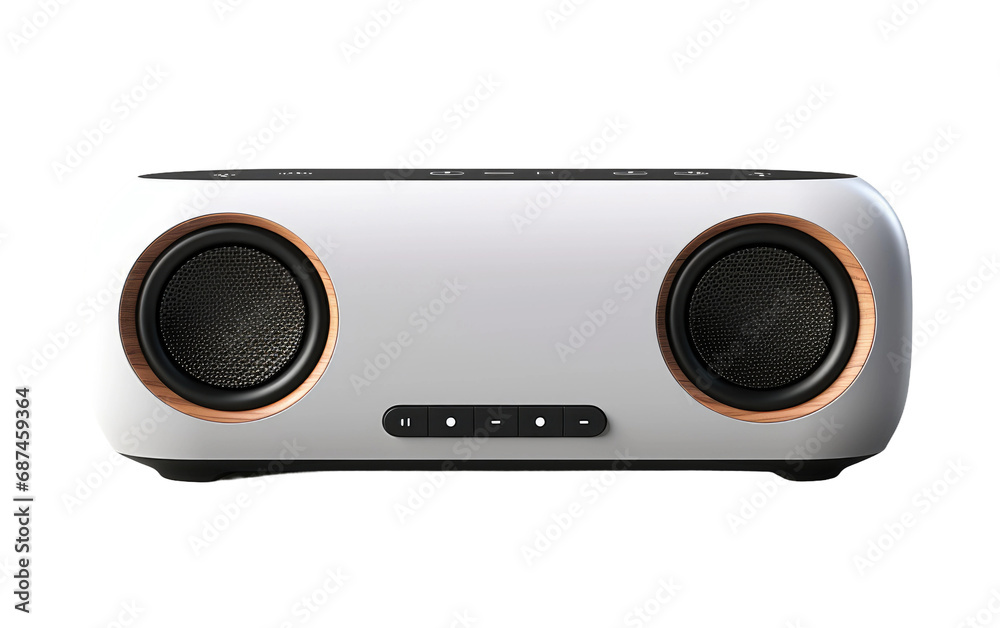 Wireless Audio Powerhouse Bluetooth Speaker on a White or Clear Surface PNG Transparent Background Wireless Audio Powerhouse Bluetooth Speaker on a White or Clear Surface PNG Transparent Background