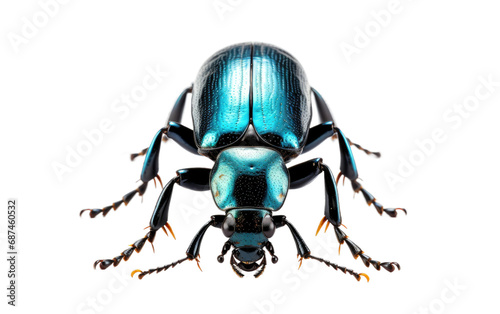Stealthy Crawler: The Darkling Beetle on a White or Clear Surface PNG Transparent Background
