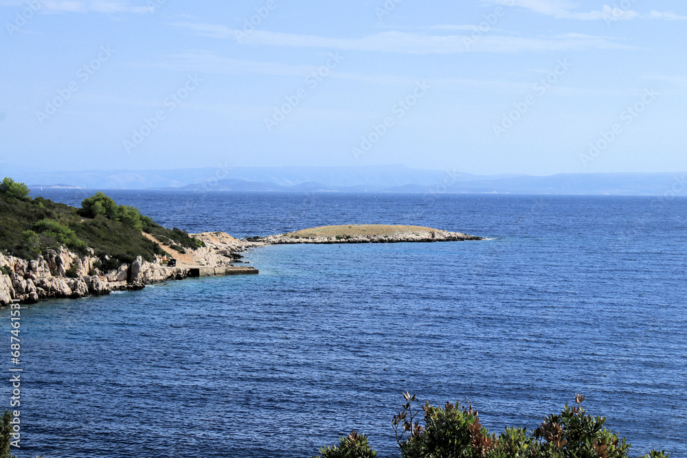 small peninsula Plaža Komarča, near Vis, the island Vis, Croatia