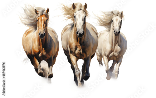 Horses Natures Graceful Equine Companions on a White or Clear Surface PNG Transparent Background