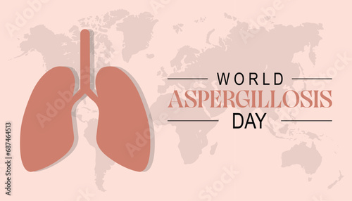 Vector illustration on the theme of World Aspergillosis Day observed each year during February.banner, Holiday, poster, card and background design.