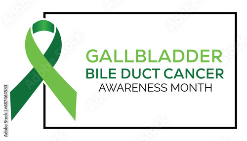 Vector illustration on the theme of Gallbladder Bile Duct Cancer Awareness Month observed each year during February.banner, Holiday, poster, card and background design.