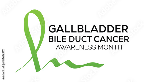 Vector illustration on the theme of Gallbladder Bile Duct Cancer Awareness Month observed each year during February.banner, Holiday, poster, card and background design.