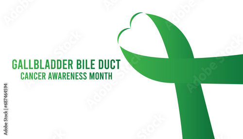 Vector illustration on the theme of Gallbladder Bile Duct Cancer Awareness Month observed each year during February.banner, Holiday, poster, card and background design.