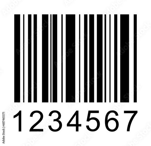 Barcode vector icon. Bar code for web flat design. Isolated illustration