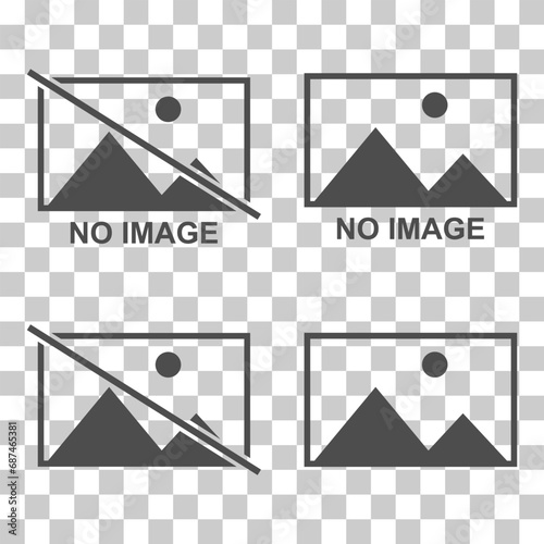 Set of No image vector symbol, missing available icon. No gallery for this moment placeholder