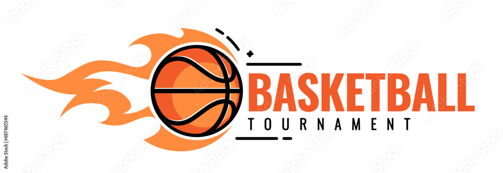 Basketball ball football tournament icons. Symbol or emblem. vector illustration