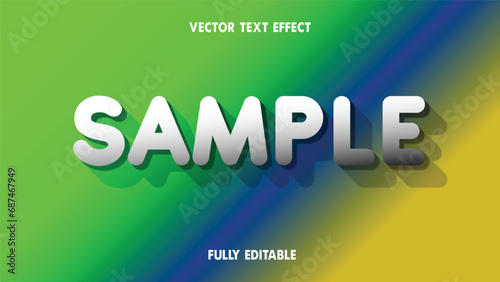 Gradient sample text effect