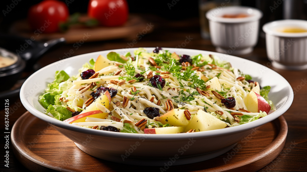 chicken and salad HD 8K wallpaper Stock Photographic Image 