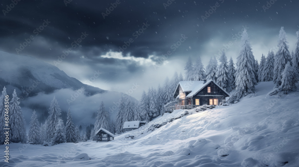 Magical Winter Wonderland in the Mountains Snowfall Christmas Time and Advent in the Evening and in the Morning Calm and Bright Wallpaper Background Cover Poster Greetings Card Digital Art Magical Winter Wonderland in the Mountains Snowfall Christmas Time and Advent in the Evening and in the Morning Calm and Bright Wallpaper Background Cover Poster Greetings Card Digital Art