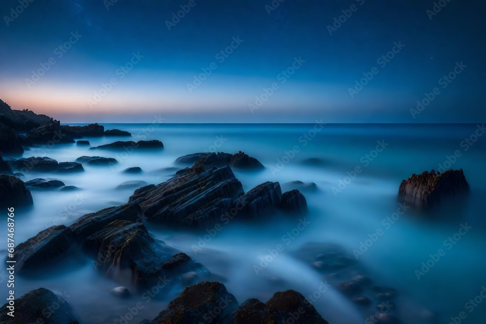 blue magic - long exposure seacape before sunrise-