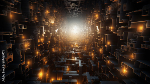 Futuristisches Labyrinth