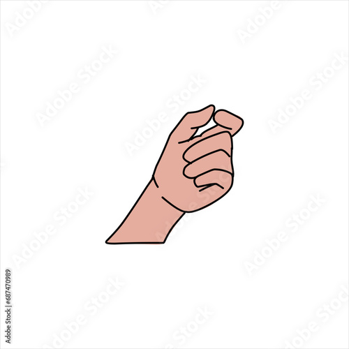 Aquarium Hand vector illustration. Female hands holding and pointing gesture, crossed fingers, fist, peace and thumbs up. Cartoon human palm and wrist vector set. hand sign language for the deaf