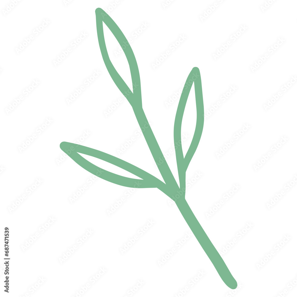 Obraz premium Stick With Leaves