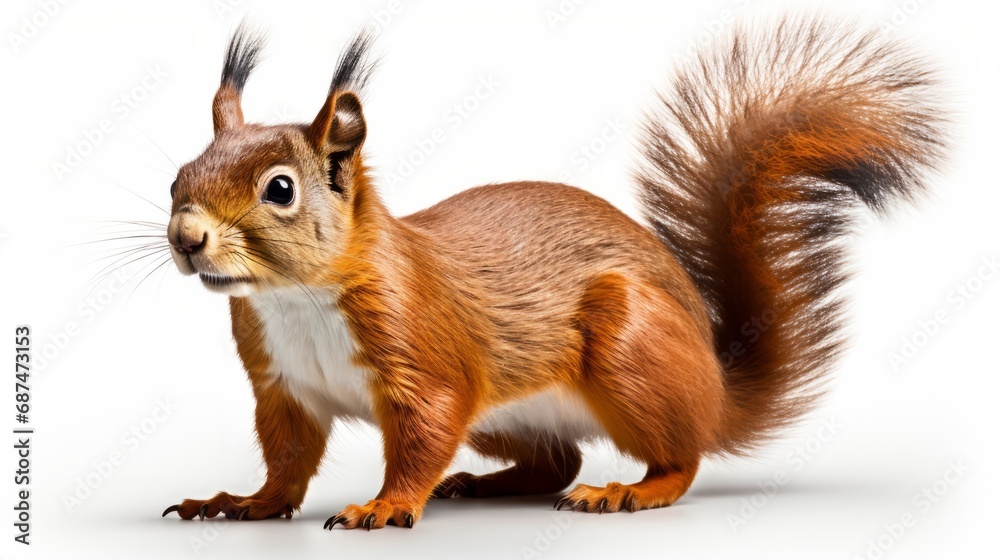 Squirrel isolated on a white background Squirrel isolated on a white background