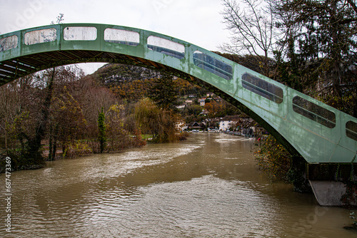 inondations du 02 12 2023  plaine de Chanaz-Chindrieux  Savoie  France. 