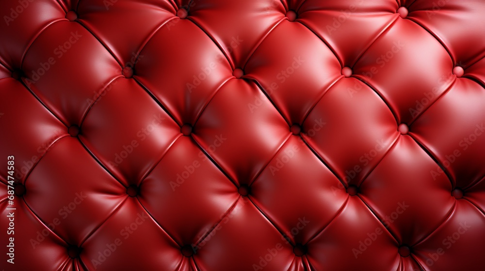 Quilted red leather texture with buttons padded Quilted red leather texture with buttons padded