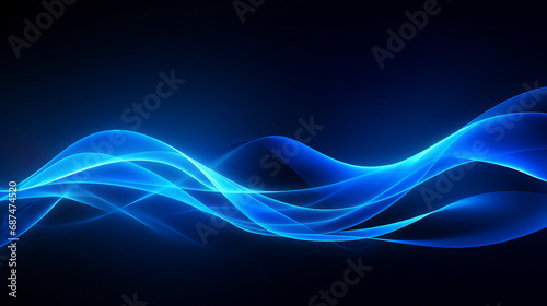 Futuristic Blue Glow: Shiny Lines Effect Vector Background - Abstract Digital Illustration Creating Vibrant Energy in Modern Design.