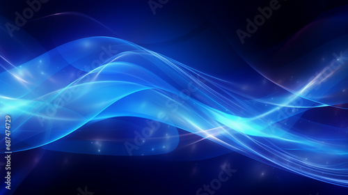 Futuristic Blue Glow: Shiny Lines Effect Vector Background - Abstract Digital Illustration Creating Vibrant Energy in Modern Design.