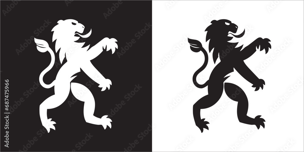 Illustration vector graphics of lion icon