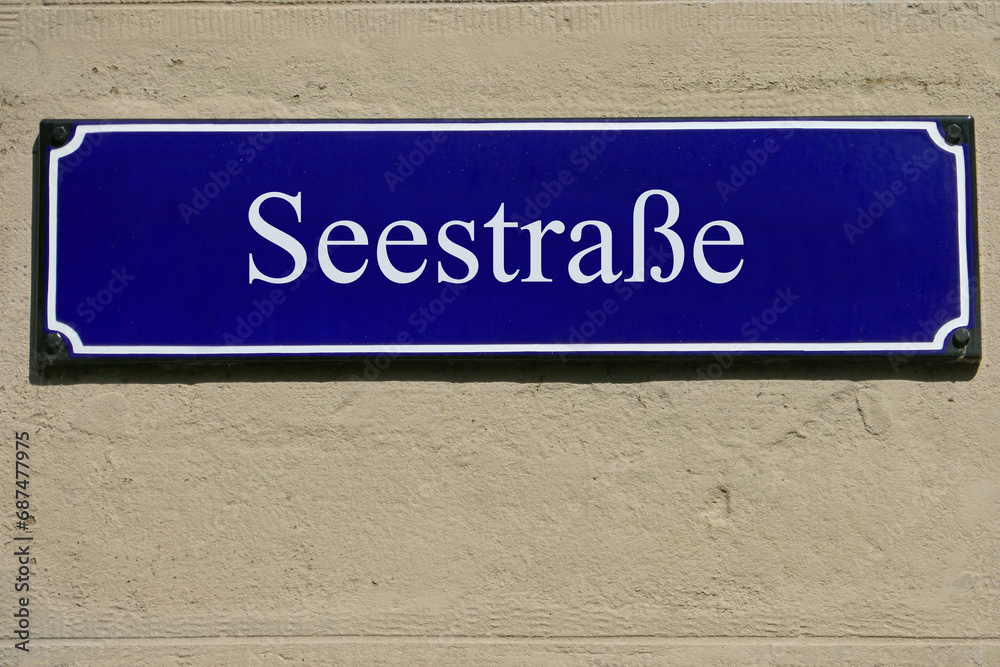 Emailleschild Seestraße