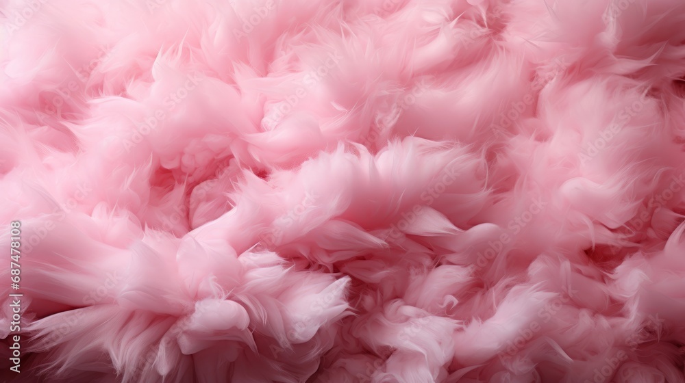 Fluffy pink cotton candy cloud texture background
