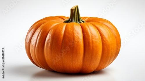 Single mini pumpkin isolated on a white background