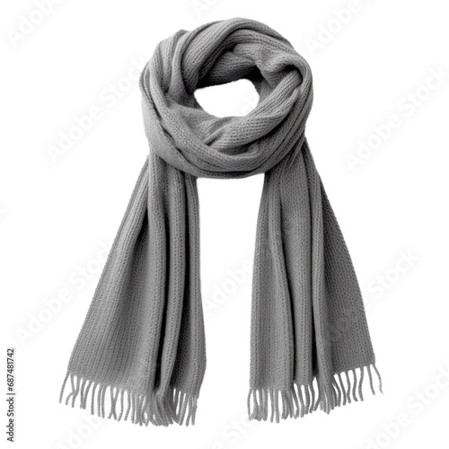 Woolen scarf on isolated background