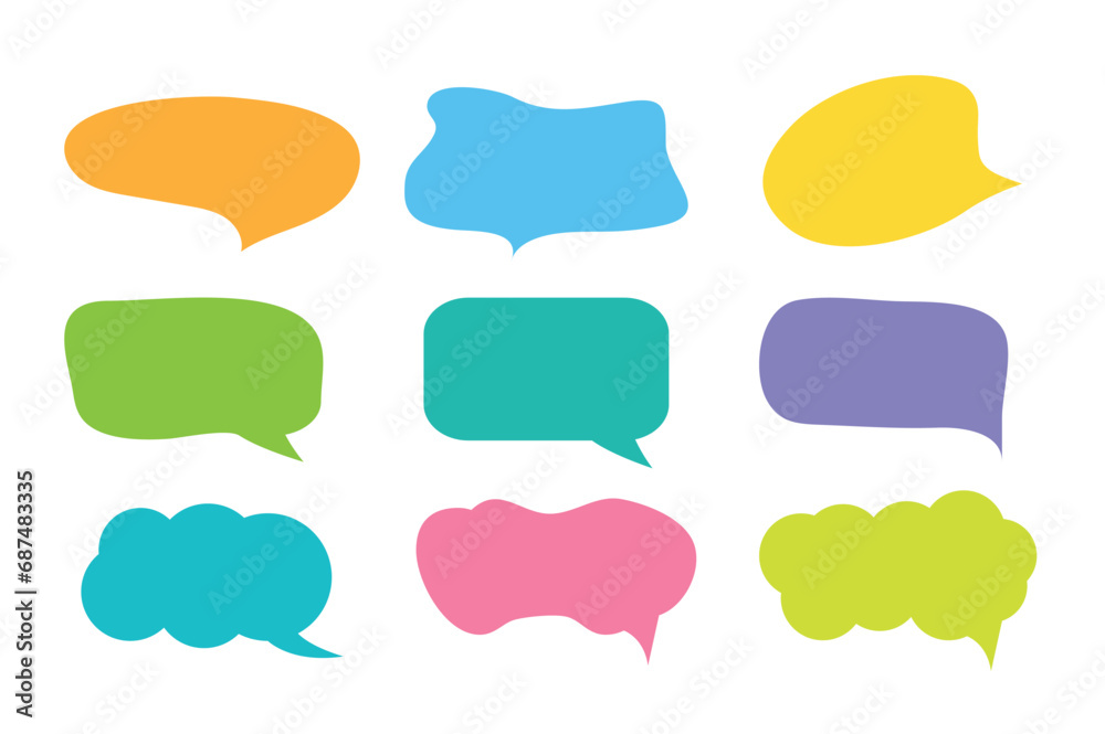 Set of callout, speech bubbles, chats, elements icons, vector illustration. Set of callout, speech bubbles, chats, elements icons, vector illustration.