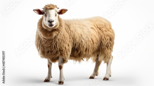 Sheep isolated on a white background