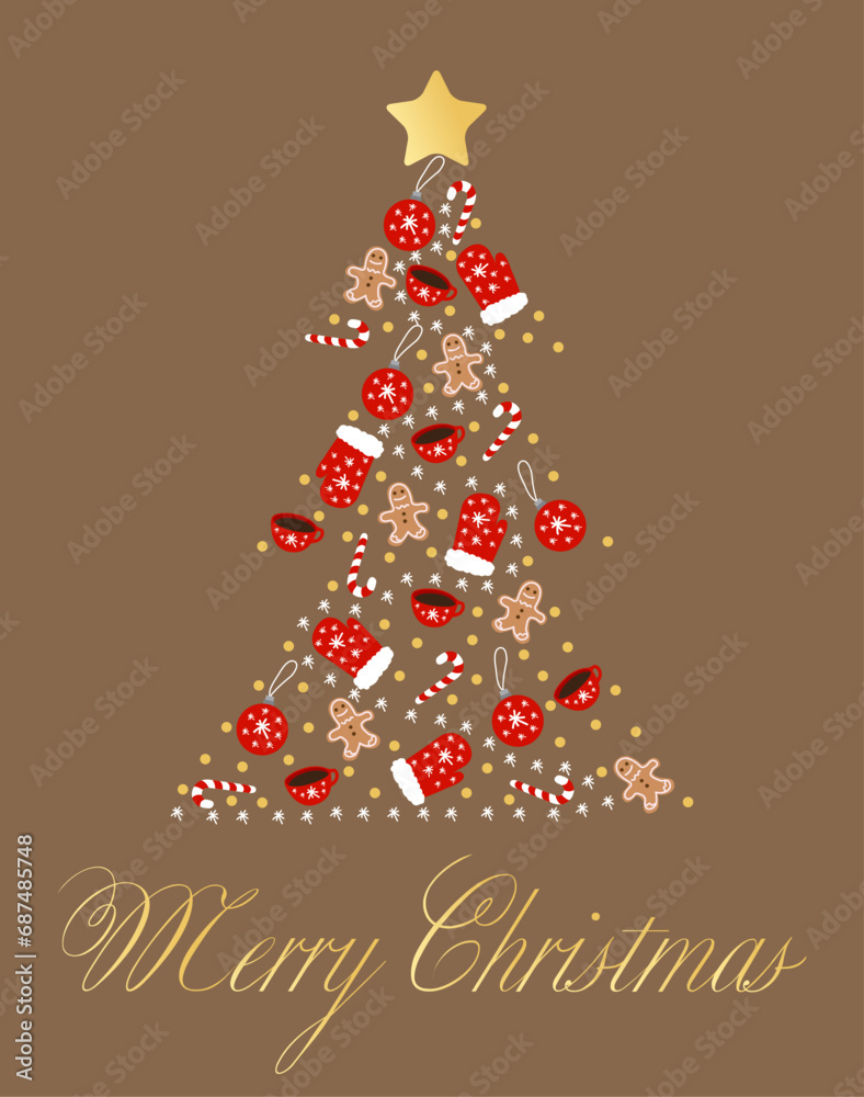 christmas card with christmas tree christmas card with christmas tree