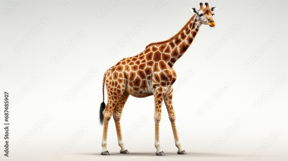 Giraffe isolated on a white background