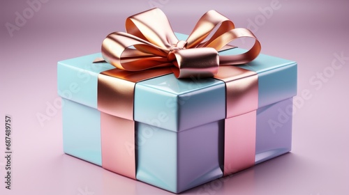 Gift box in pastel colors
