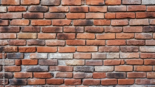 brick wall texture with red brick background