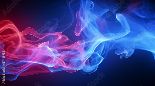 Vibrant Color Transitions: Abstract Smoke Background with Expressive Ice and Fire Elements - Modern Artistic Design for Creative Illustrations and Dynamic Digital Concepts. © Sunanta