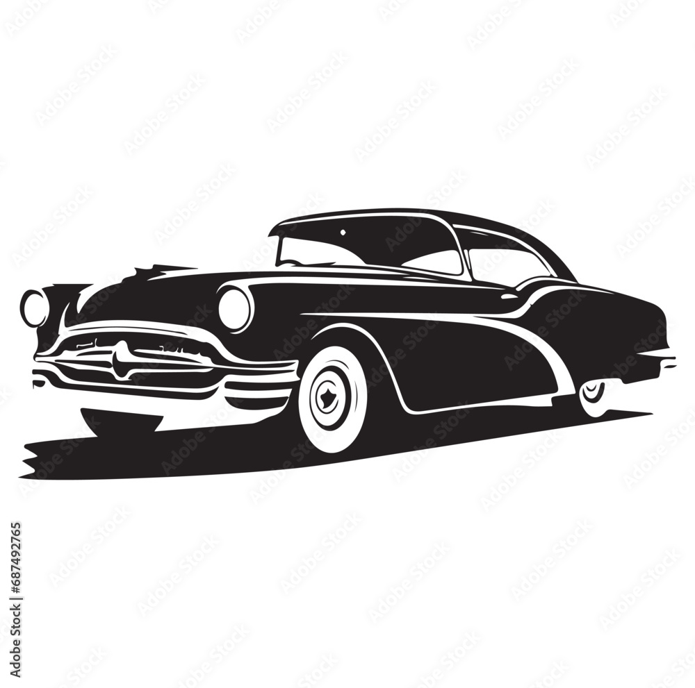 Vintage car icon. Vector illustration.