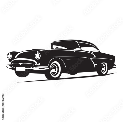 Vintage car icon. Vector illustration.